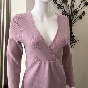 Lavender 3/4 sleeve sweater